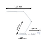 Weiße LED-Schreibtischlampe mit verstellbarem Arm und 150 cm Kabel für modernes Arbeitslicht