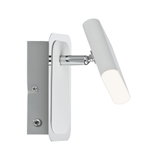 Applique murale LED blanche en métal avec tête orientable pour un éclairage ciblé intérieur
