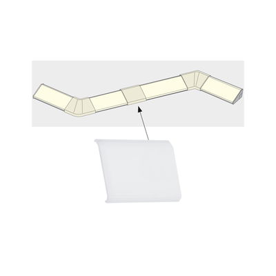 Transparent plastic cover for LED light strip for light diffusion and protection