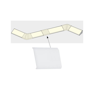 Transparante kunststof afdekking voor LED-lichtstrip voor lichtverspreiding en bescherming