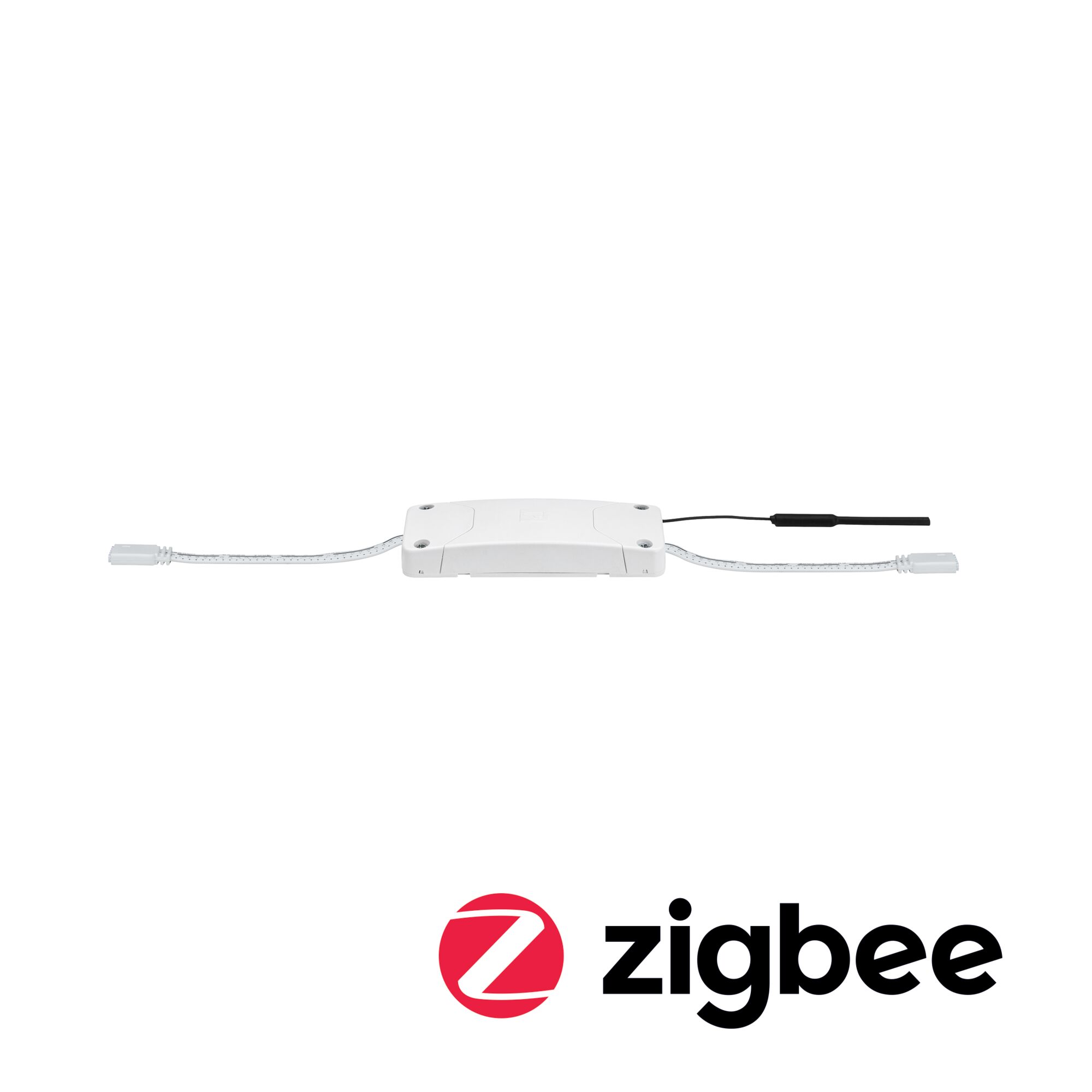 MaxLED Zubehör Steuerung Smart Home Zigbee 3.0 Dimm/Switch 24V max. 144W Weiß/Grau Weißes Zigbee LED-Steuergerät mit Kabeln für smarte Lichtsteuerung im Innenbereich
