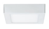 Square white LED ceiling light made of plastic for modern indoor lighting