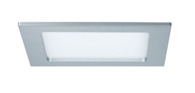 Rechthoekige LED-inbouwlamp van zilverkleurig aluminium met witte diffuser voor moderne verlichting
