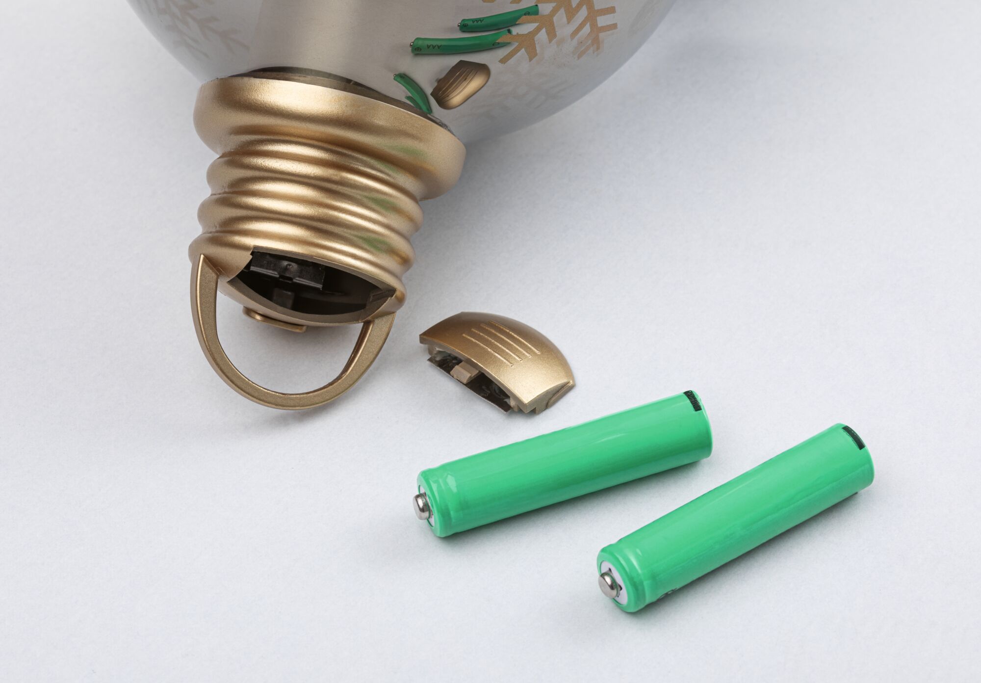 Batterijlamp Kerstbal Tree Bruin, Goud 100mm 2200K