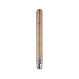 Long amber LED filament bulb with E27 base for decorative lighting and vintage style