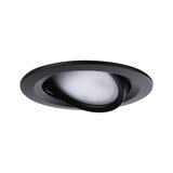 Spot encastré noir avec diffuseur en plastique orientable pour éclairage LED flexible