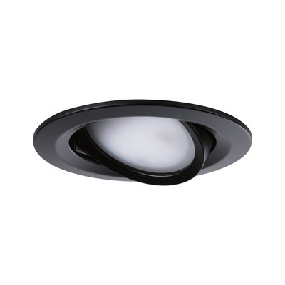 Spot encastré noir avec diffuseur en plastique orientable pour éclairage LED flexible