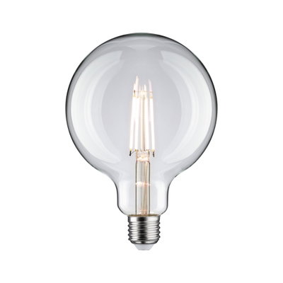 Grande ampoule LED en verre transparent avec filaments visibles pour éclairage décoratif