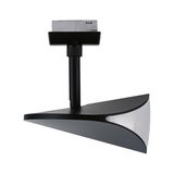 Schwarze LED-Schienenleuchte mit grauem Diffusor aus Kunststoff für moderne Beleuchtungssysteme