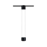 Black metal LED pendant light with slim design and dimmable feature for modern interior lighting