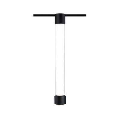 Schwarze LED-Pendelleuchte aus Metall mit schlankem Design und dimmbarer Funktion für moderne Innenräume