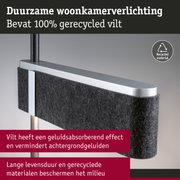 Duurzame woonkamerverlichting met 100% gerecycled zwart vilt en aluminium frame