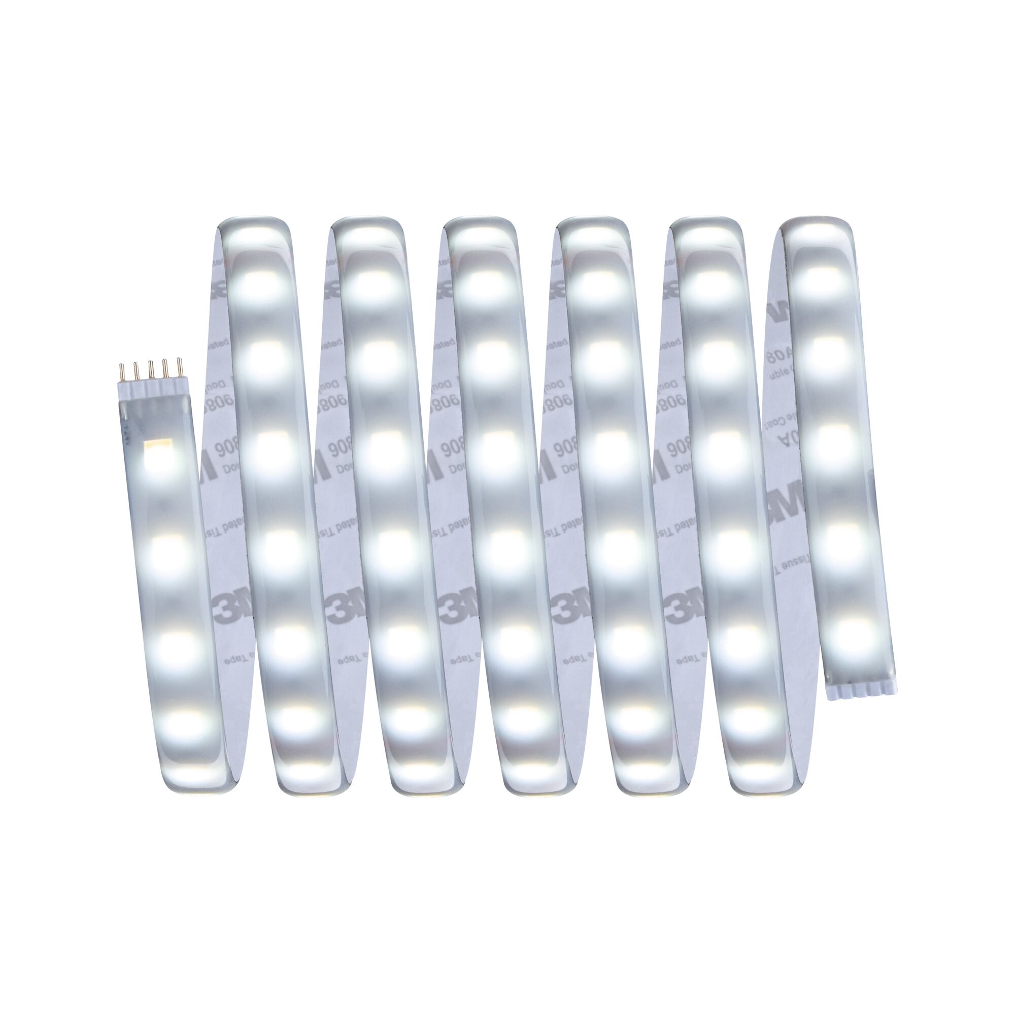 Bande LED flexible avec LED blanches et matériau transparent pour applications d'éclairage polyvalentes