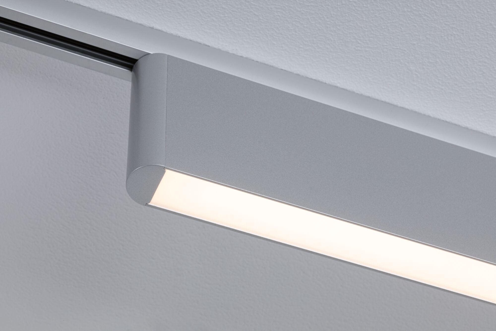Moderne Deckenleuchte aus silbernem Aluminium mit integriertem LED-Licht für Wohnräume