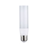 White LED bulb with E27 base made of plastic and metal for energy-efficient lighting