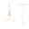 URail Pendants Sarrasani E14 max. 20W dimmable 230V White/Opal White pendant lamp with half-round frosted glass shade for modern indoor lighting