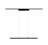 Black metal LED pendant light with slim design for modern interior lighting