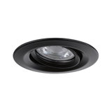 Black metal recessed spotlight with clear glass for modern LED ceiling lighting