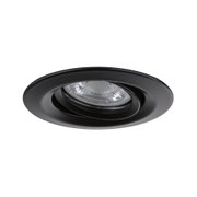 Sort indbygget spotlight i metal med klart glas til moderne LED-loftbelysning