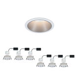 White LED recessed spotlight with aluminum reflector and separate driver for energy-efficient room lighting