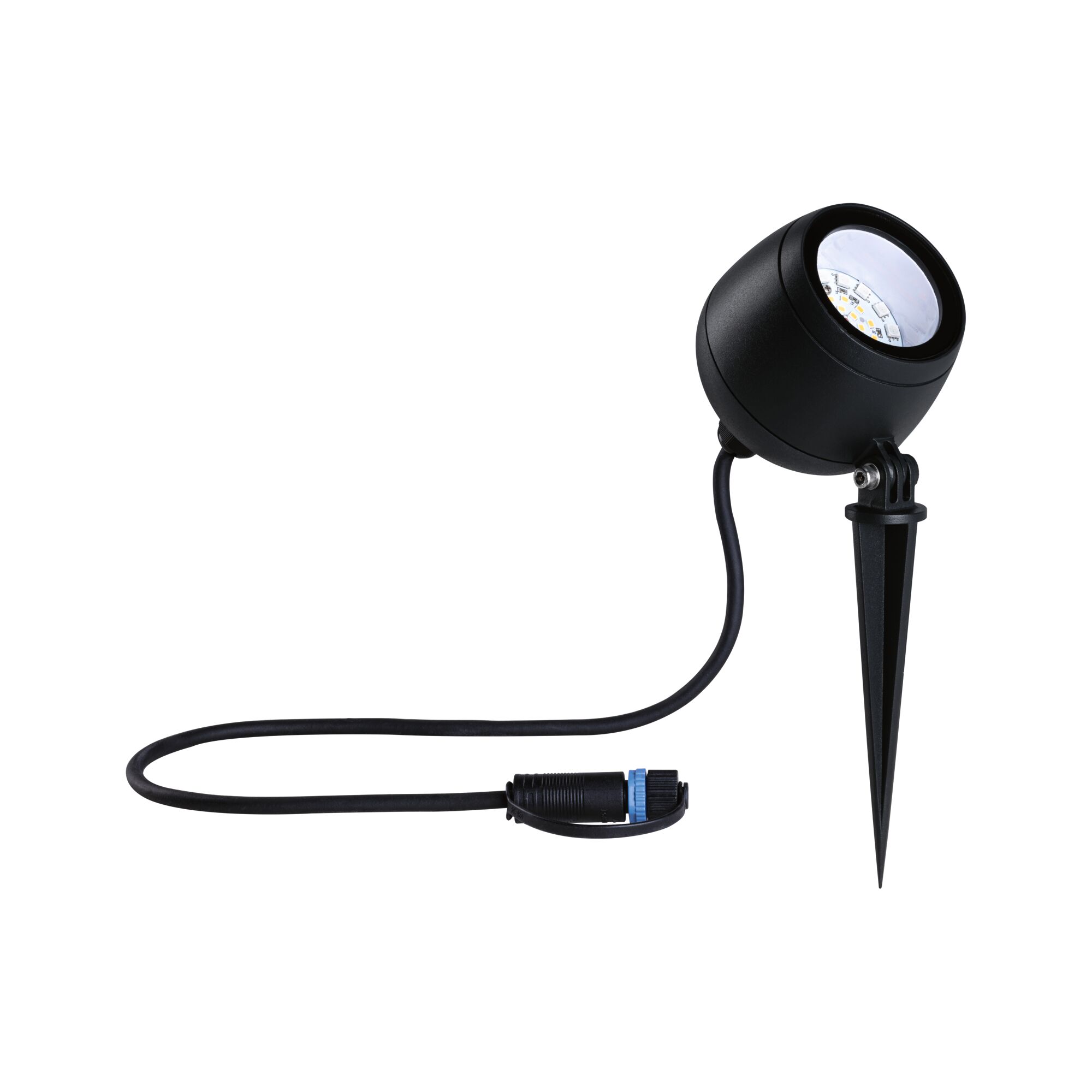 Projecteur LED de jardin noir avec piquet et câble pour éclairage extérieur et jardin