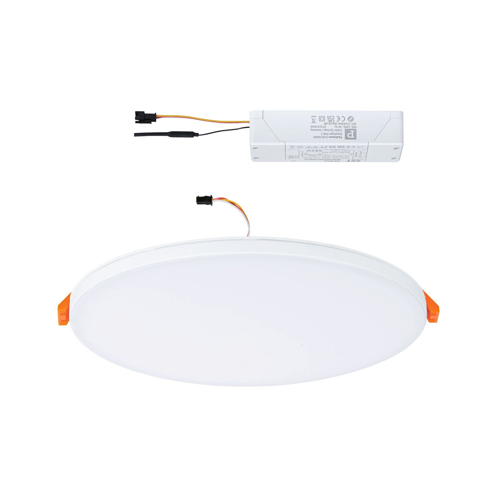 VariFit LED-inbouwpaneel Smart Home Zigbee 3.0 Veluna Edge IP44 rond 200mm 18W 1400lm Tunable White Wit dimbaar