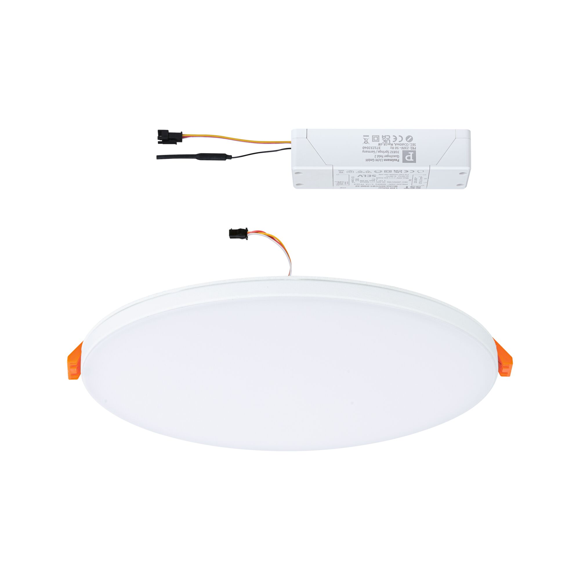 Panneau LED rond blanc avec driver, luminaire de plafond économique pour salons et bureaux