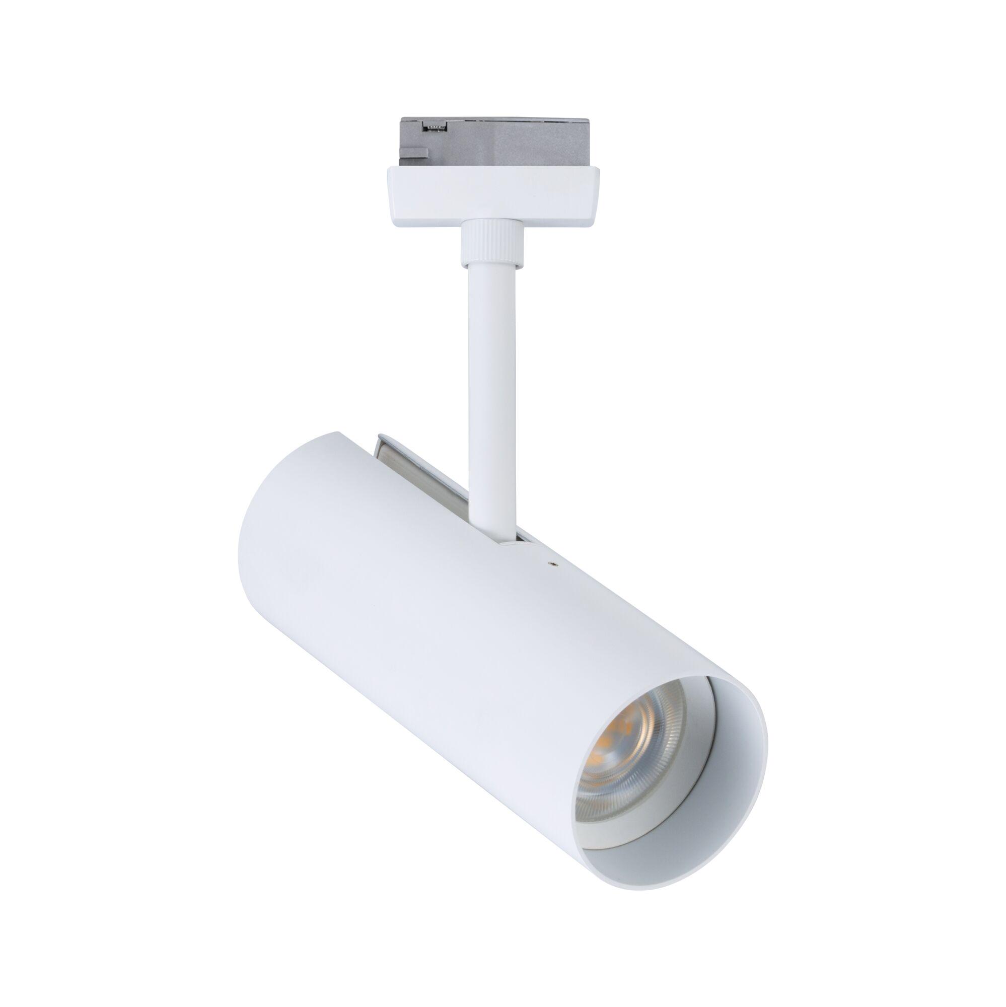 Moderner weißer LED-Spot aus Metall für Schienensysteme, energiesparende Innenbeleuchtung