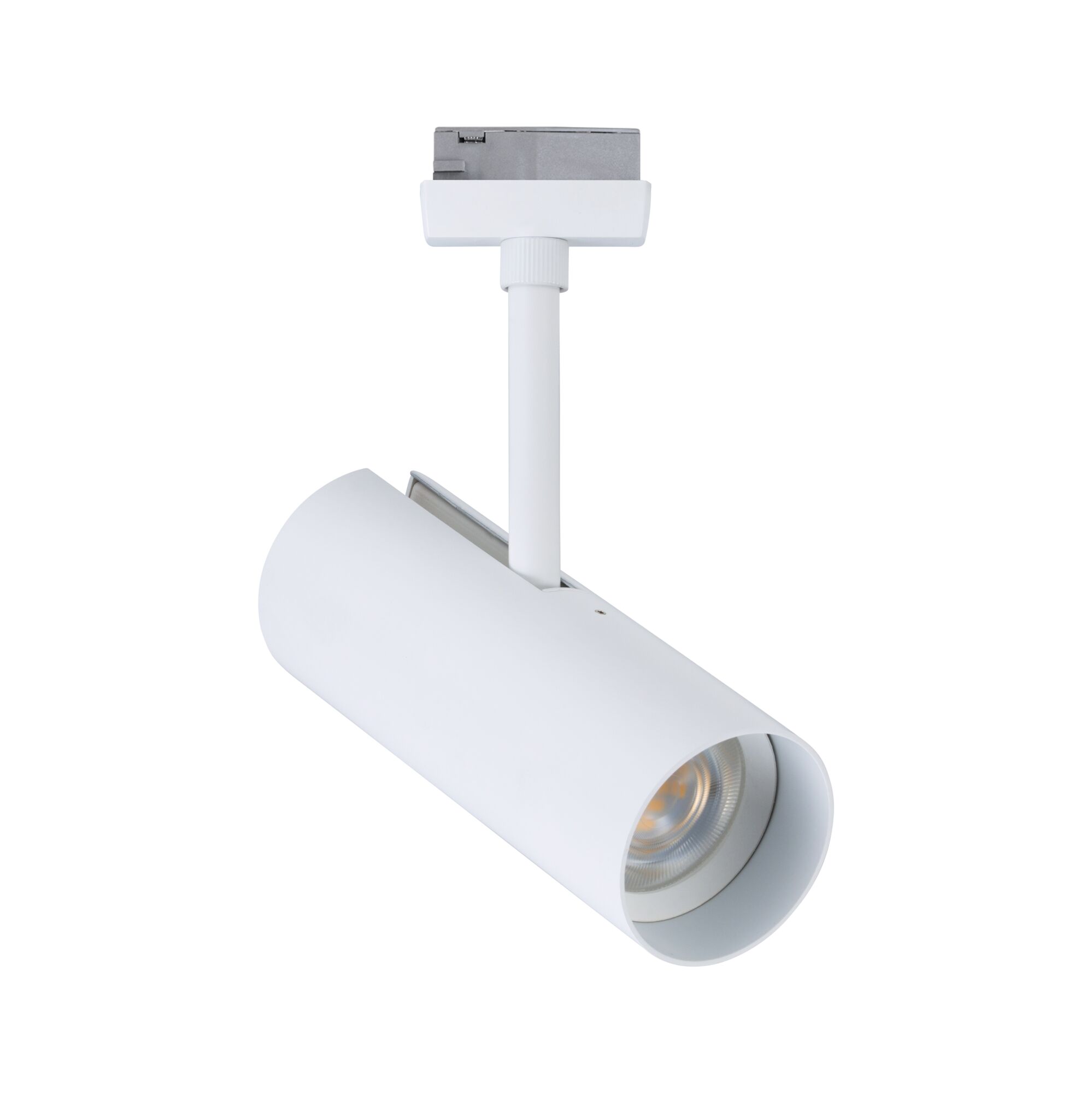 Moderner weißer LED-Spot aus Metall für Schienensysteme, energiesparende Innenbeleuchtung