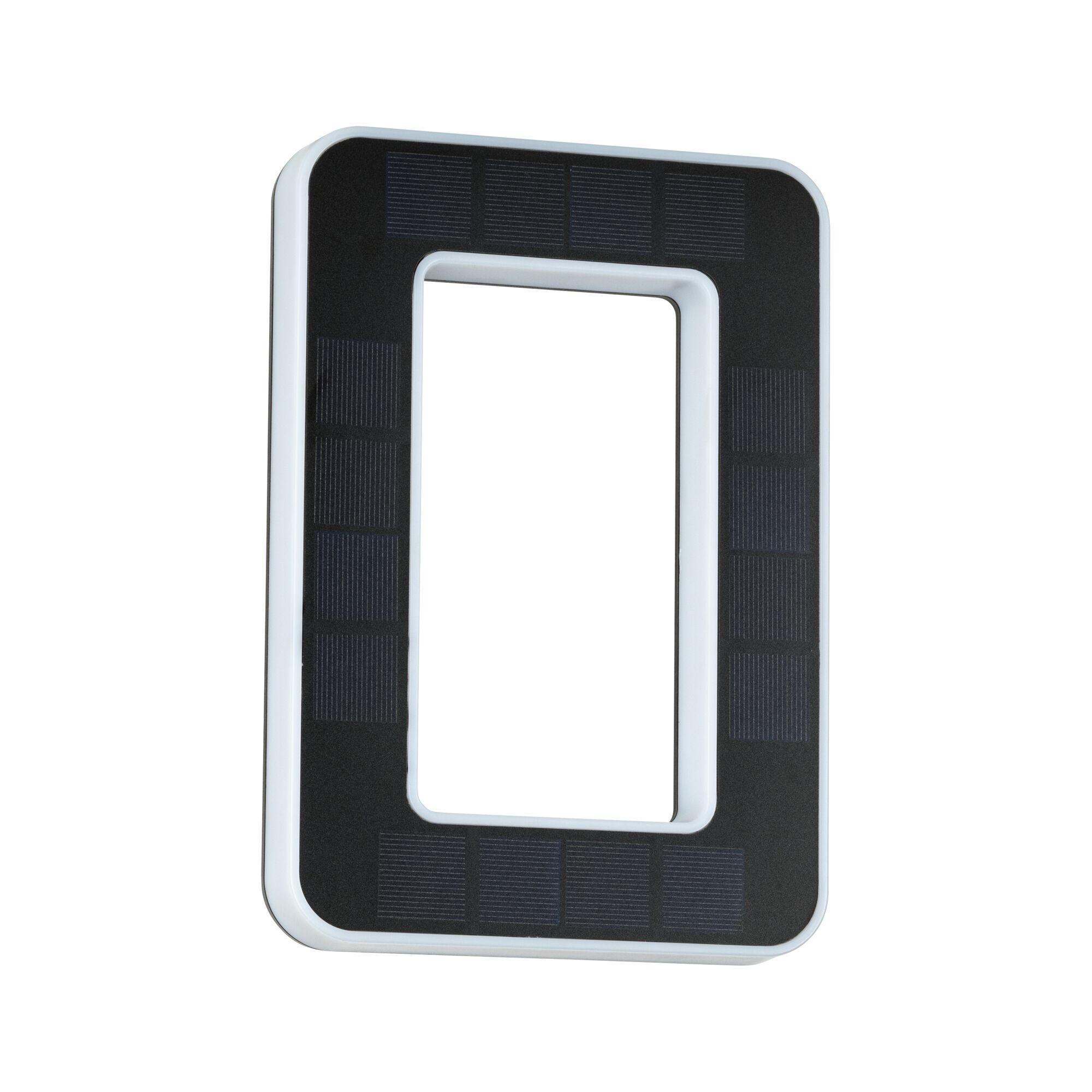 Rectangular black and white plastic solar frame for energy-saving lighting solutions