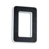 Rectangular black and white plastic solar frame for energy-saving lighting solutions
