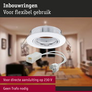 Premium Inbouwlamp rond 99mm 45° GU5,3 max. 50W 12V dimbaar Wit