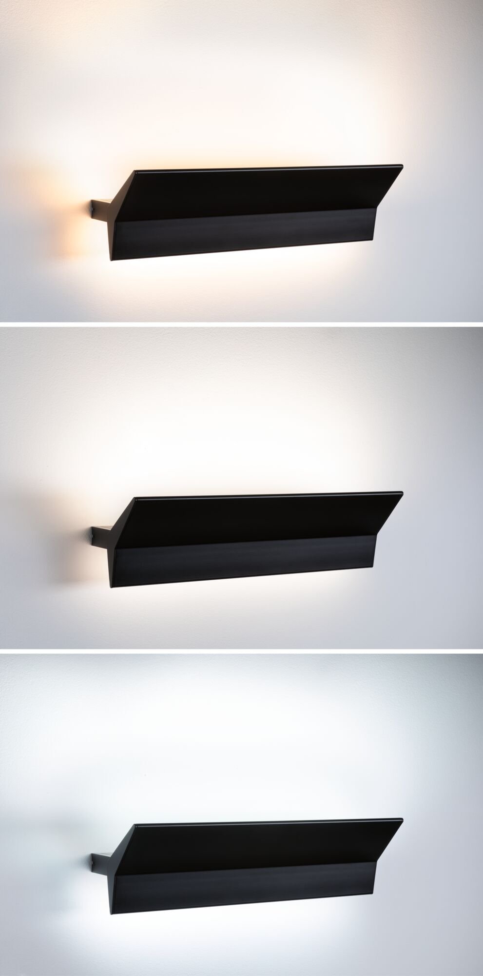 LED-wandlamp Smart Home Zigbee 3.0 Stine Tunable White 1.400lm / 410lm 230V 13W dimbaar Zwart mat
