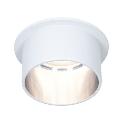 Runder weißer LED-Deckenaufbauleuchte aus Metall mit warmweißem Licht für moderne Innenräume