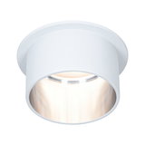 Round white LED surface-mounted ceiling light in metal with warm white light for modern interiors