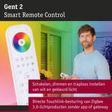 Witte Gent 2 Smart Remote Control met kleurenwiel voor Zigbee 3.0 lichtproducten zonder app of gateway