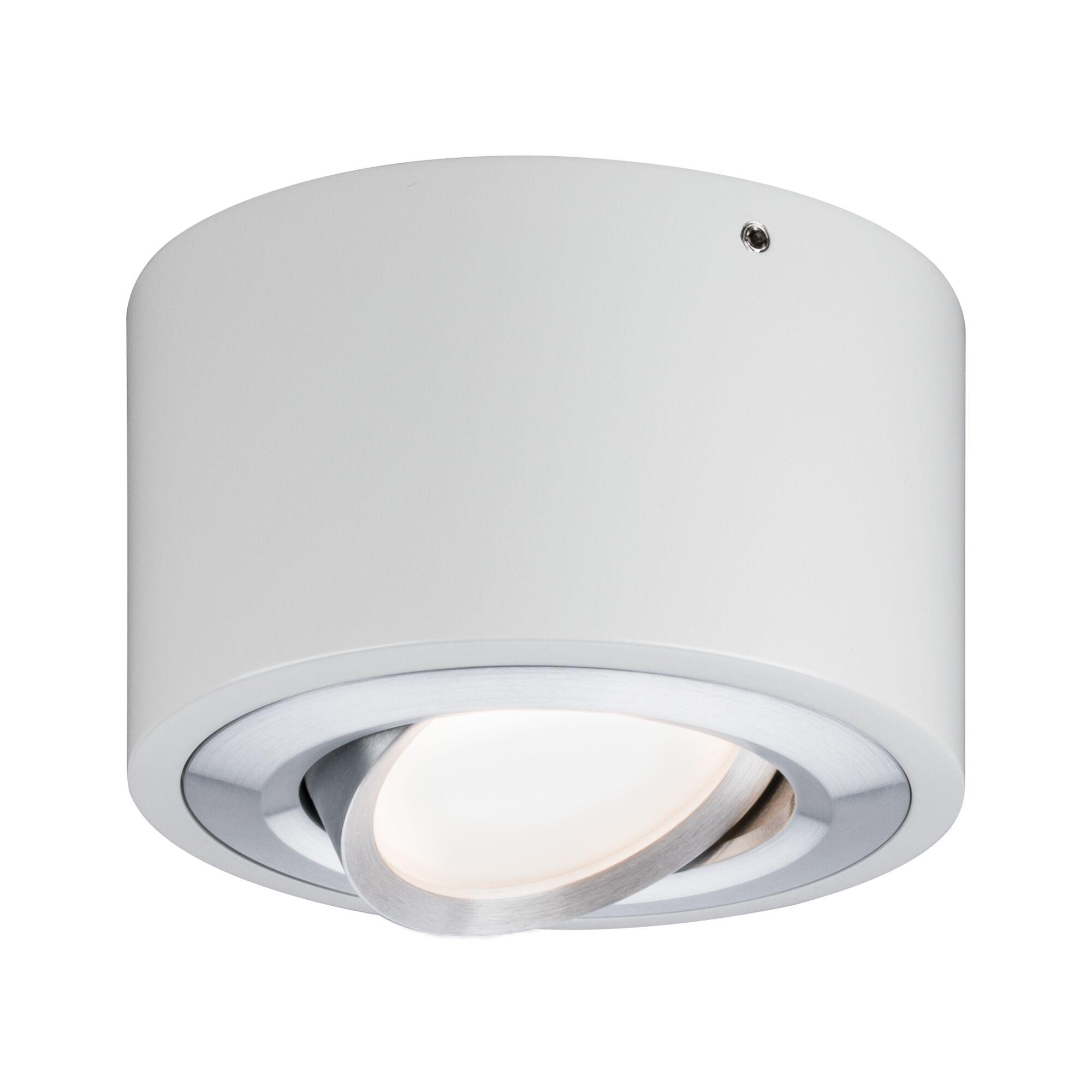 Hvid metal LED-loftspot med justerbart hoved til moderne indendørs belysning