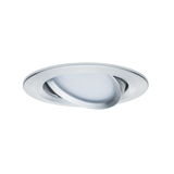 Ronde inbouwspot van geborsteld aluminium in zilver met verstelbare LED voor plafondmontage