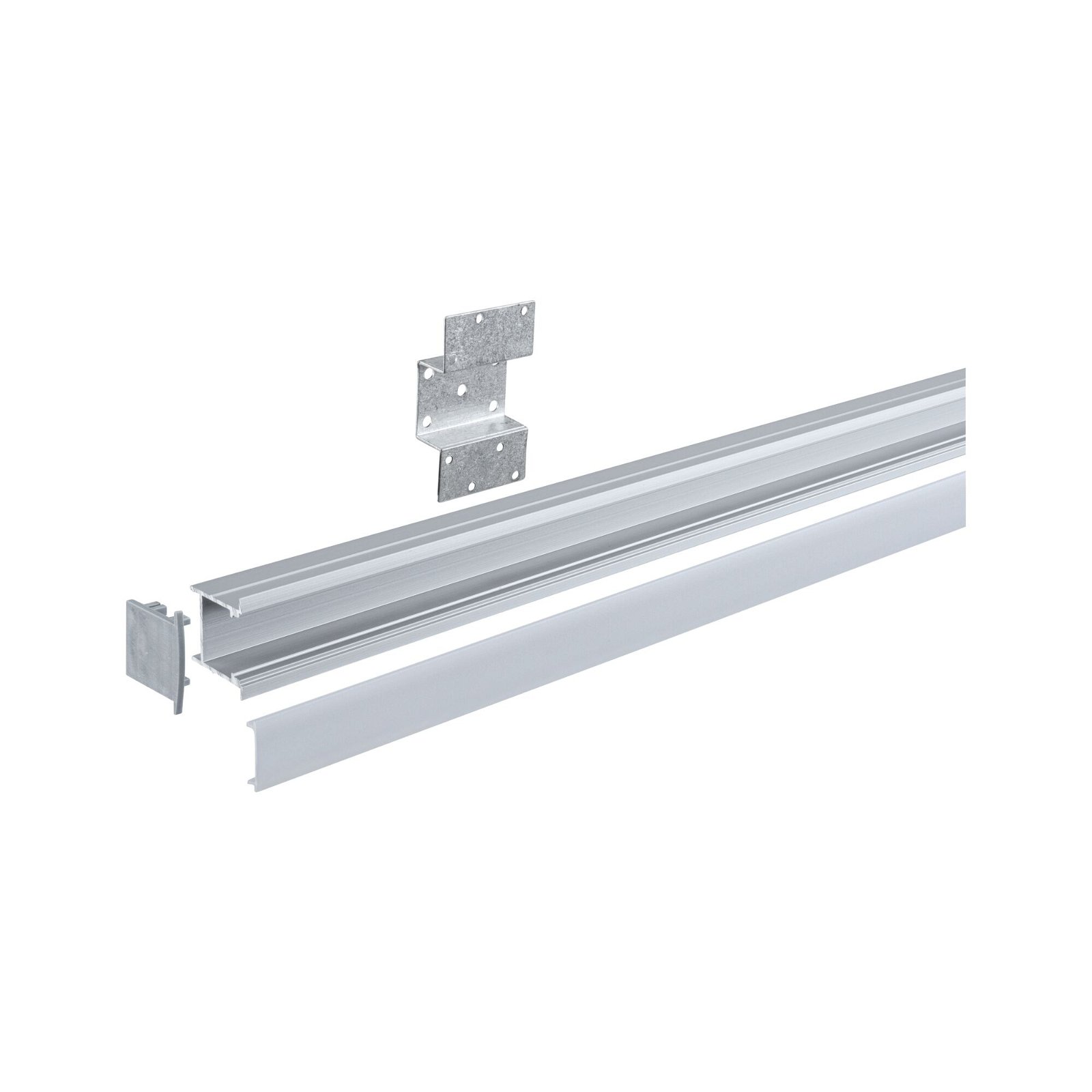 LED Strip recessed profile Deep 2m Anodised aluminium/Satin