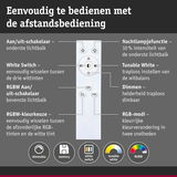 Witte afstandsbediening voor dimbare RGBW-verlichting met instelbare witbalans en geheugen