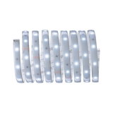 Flexible LED strip light with white LEDs and adhesive backing for versatile lighting applications