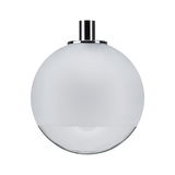 Round glass ceiling light with frosted and clear sections, modern home lighting fixture