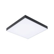 Square LED ceiling light with black frame and white diffuser for modern indoor lighting