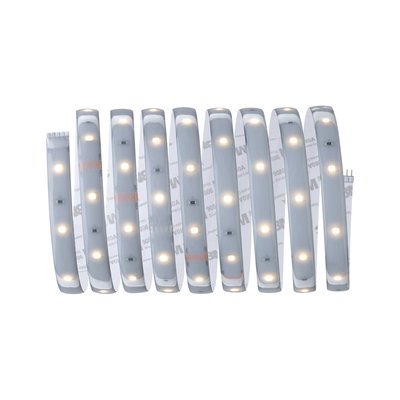 Flexibele LED-strip met warmwitte LEDs en zelfklevende achterkant voor veelzijdige verlichting.