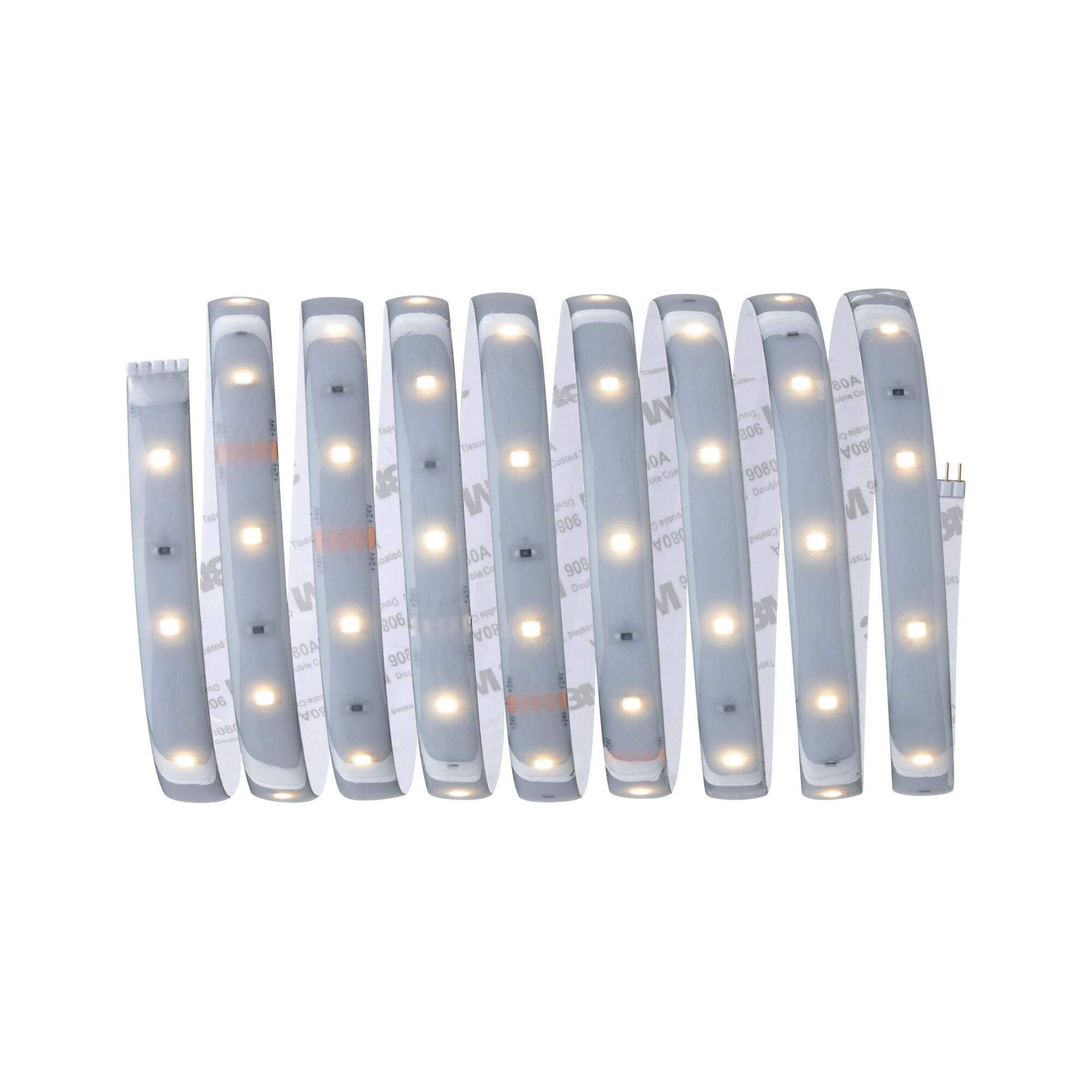 MaxLED 250 Strip LED Extension 2,5m 2700K revêtue 10W 300lm/m 2700K Bande LED flexible avec LEDs blanc chaud et dos autocollant pour un éclairage polyvalent.