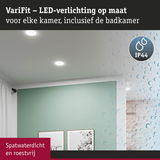 VariFit witte LED inbouwspots IP44 spatwaterdicht, geschikt voor badkamer- en kamerlicht