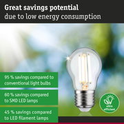 Energy-saving clear glass LED light bulb with silver base for efficient sustainable lighting