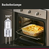 Backofenlampe aus klarem Glas mit 300 Grad Hitzebeständigkeit für Ofenbeleuchtung und Ersatzlampen
