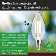 Energiesparlampe mit klarem Glas und Schraubsockel zeigt hohes Einsparpotenzial gegenüber herkömmlichen Glühbirnen