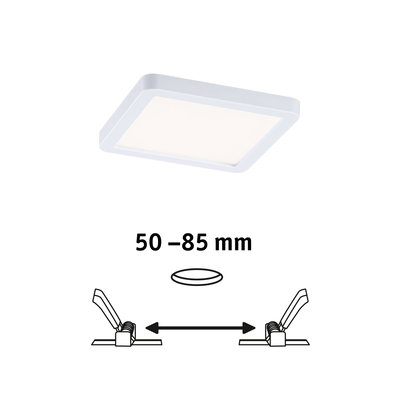 Panneau LED carré blanc pour plafond avec espacement réglable de 50 à 85 mm pour éclairage moderne